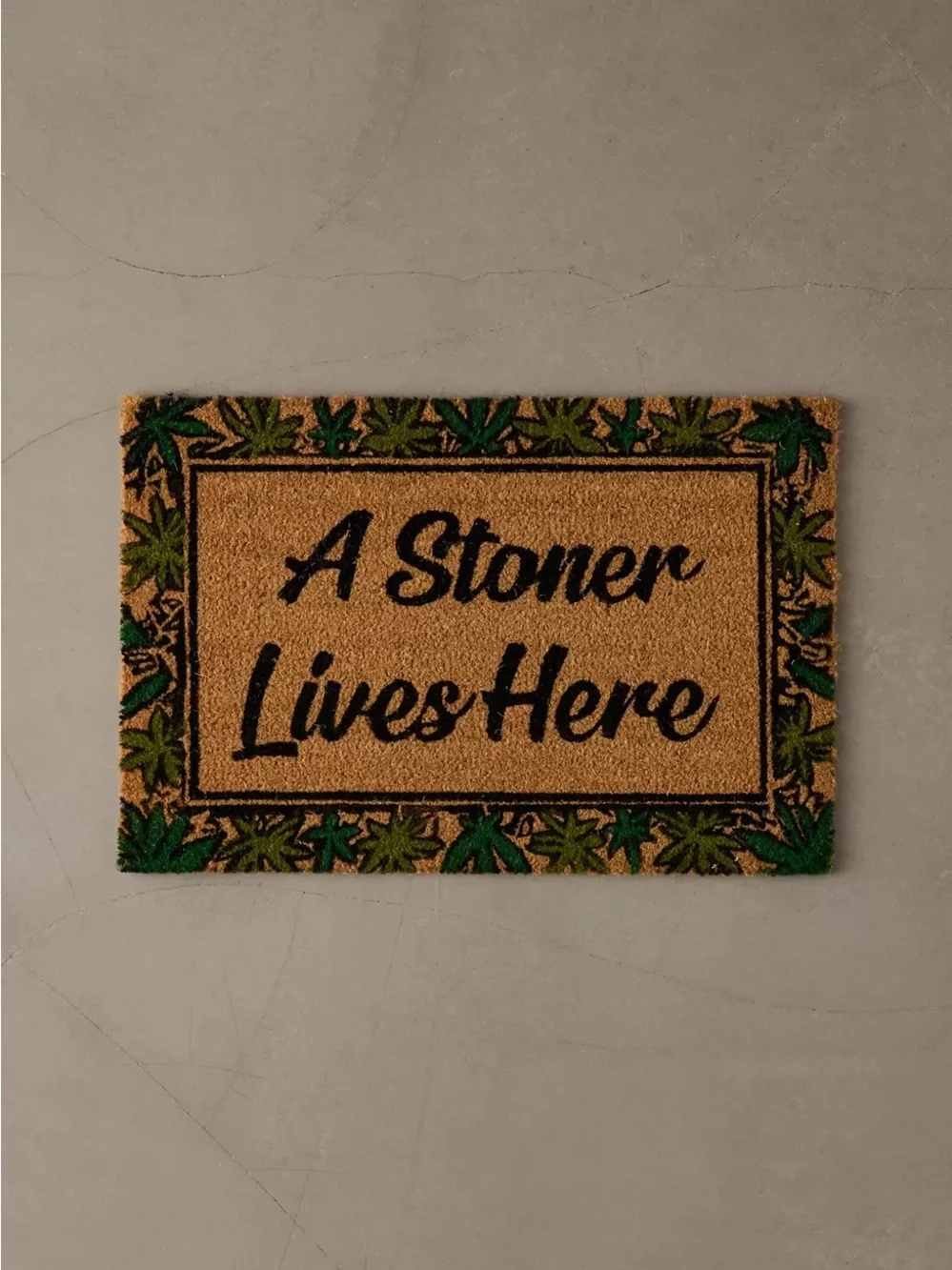 NWT Urban Outfitters Happy Leaf Coir Doormat